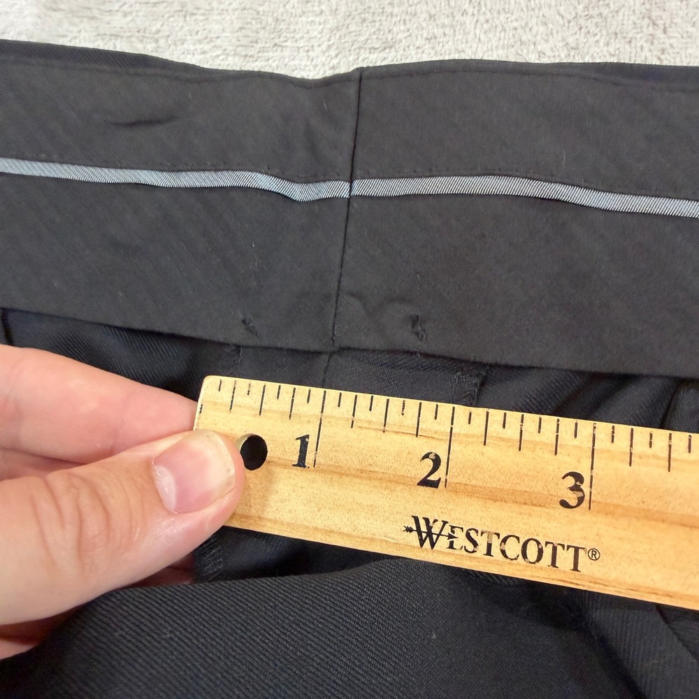 NEW Indochino Mens 38x30 Black Wool Flat Front Straight Leg Dress Pants SOHO 25 - Picture 10 of 14
